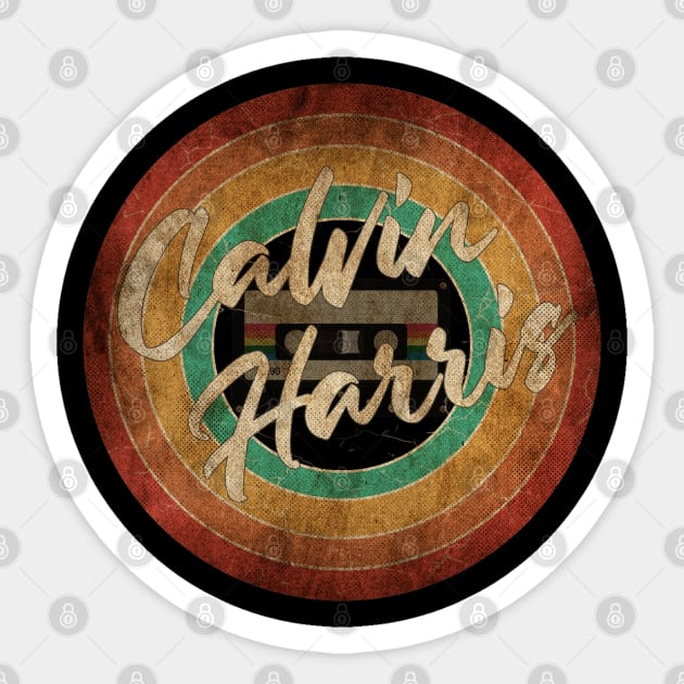 Calvin Harris Vintage Circle Art Sticker by antongg